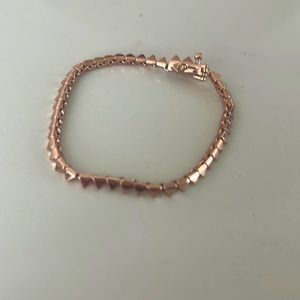 Eddie Borgo Rose Gold Small Pyramid Bracelet